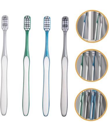 Buy Homsfou 4-Tooth Hygiene Toothbrush for Men - Lightweight Manual Travel Toothbrush | Adult Oral Care - Buy Online on GoSupps.com