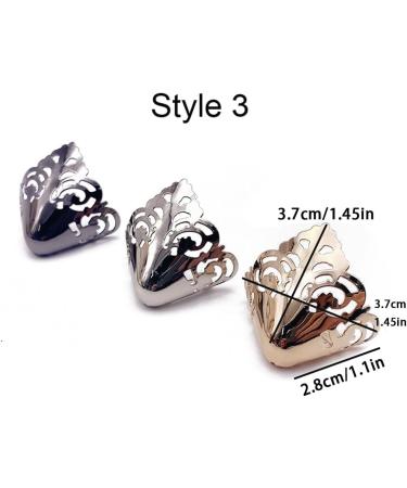 Durable Metal Shoe Pointed Protectors - High Heel Pump Toe Caps | Gold Style 3 | Repair & Decoration - Buy Online on GoSupps.com