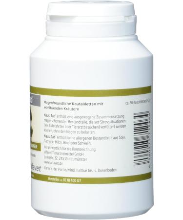 alfavet Nausi Tab protects the stomach in stressful situations chewable tablets with ginger for dogs food supplement 110 g box containing approx. 20 snacks - Buy Online on GoSupps.com