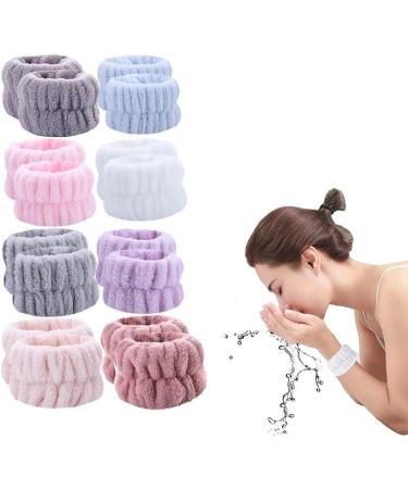 1 Set Headband Bracelet Set Elastic Head Wrap Bow Hair Accessories Plush Headband Spa Face Headband Face Wash Bracelets for Make-Up Yoga Sports Shower Dark Purple - Buy Online on GoSupps.com