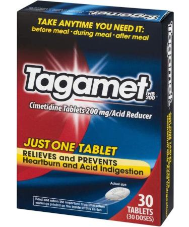 Tagamet HB 200 Acid Reducer Cimetidine Tablets 200mg 2 Pack (60 Tablets) - Buy Online on GoSupps.com