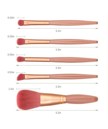 8 Sets Travel Makeup Brush - Mini Bridesmaid Gift & Portable Brush Set for Weddings & Bachelorette Parties (Pink - Buy Online on GoSupps.com