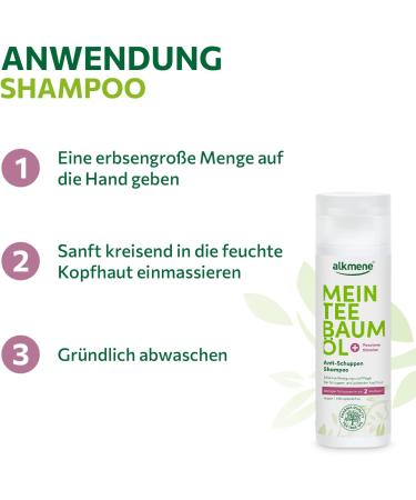  Alkmene alkmene My Tea Tree Oil Anti-Dandruff 3 x 200 ml Less dandruff in 2 weeks Shampoo against dandruff and itchy scalp Anti-dandruff shampoo - Buy Online on GoSupps.com