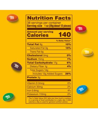 M&M'S Peanut Chocolate Candy 38oz Party Size Bag - Yellow - Buy Online on GoSupps.com