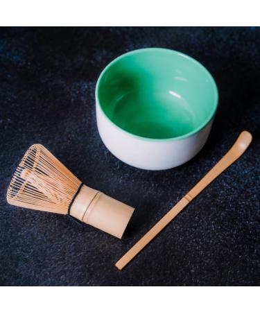 NERTHUS FIH 1584 3-Piece Matcha Tea Set with Ceramic Bowl 72-Stick Bamboo Whisk and Traditional Spoon Complete Japanese Ceremonial Kit - Buy Online on GoSupps.com