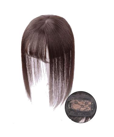 Clip In Crown Topper Real Hair with 3D Bangs for Thinner Hair - Dark Brown 30.5 cm Ideal Hair Accessory for Women - International Shipping Available - Buy Online on GoSupps.com