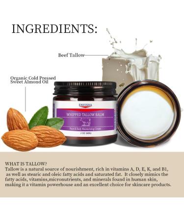 Hydrating Tallow Cream for Face and Body Nourishing & Moisturizing Skin Natural Tallow Balm Tallow Moisturizing Balm for Sensitive Skin 2 oz - Buy Online on GoSupps.com