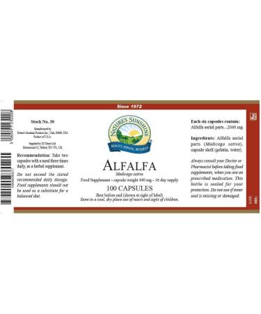 ALFALFA (100) (Medicago sativa) - Buy Online on GoSupps.com