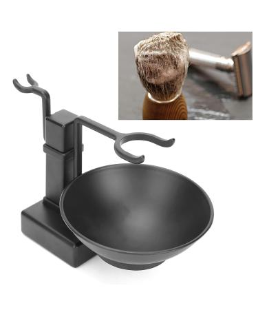 Premium Stainless Steel Shaving Brush Holder & Black Soap Dish Set for Men - Perfect Gift for Grooming - Buy Online on GoSupps.com