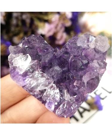Natural Crystal Rough Uruguay Stone Amethyst geode Crystal Heart Quartz Cluster Home Decor Stones Display amethyste Pierre naturelle Gift (Size : 210g) - Buy Online on GoSupps.com