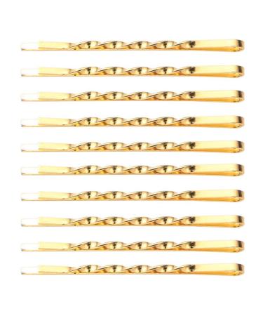50 Pcs 2.17 Bobby Pins Metal Twist Hair Clips Simple Hairpins Hair Accessories for Women and Girls (Gold) - Buy Online on GoSupps.com