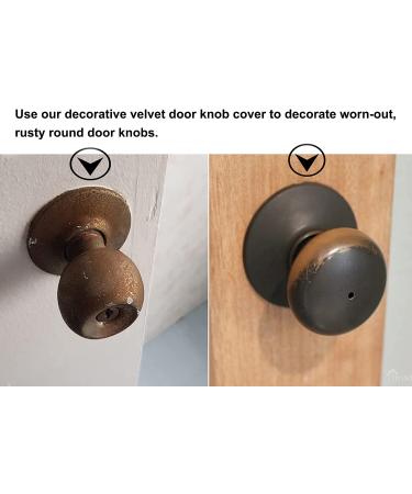PANSHA Door Knob Cover Grey with Bird Embroidered 2 PCS  Soft Velvet Wall Protector  Decorative Door Handle Cover for Summer Anti Scald and Winter Anti Freeze Hands Gray - Buy Online on GoSupps.com