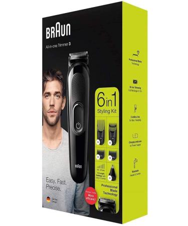 Braun All-in-One MGK3220 Beard Trimmer Black | Precision Grooming & Versatile Styling | International Shipping Available - Buy Online on GoSupps.com