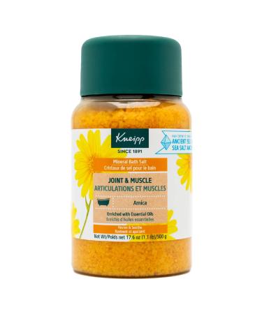 Kneipp Joint & Muscle Mineral Bath Salts With Arnica, Rejuvenate Joints, Muscles, 17.6 Ounces For Up To 10 Baths Joint & Muscle Arnica