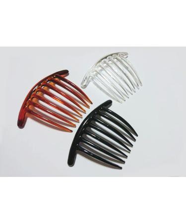 3 PCS French Twist Hair Comb Classic Color Mix 7 Tooth Deluxe for Elegant Updos - Buy Online on GoSupps.com