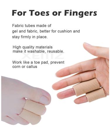 2 Pcs Gel Toe Caps - Pain Relief Protectors for Corns, Calluses, and Hammer Toes - Moisturizing Fabric Cushion Separators - S Size - Buy Online on GoSupps.com