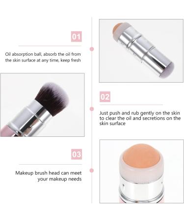 Oil-Absorbing Volcanic Face Roller for Oily Skin Care | Reusable Skincare Tool with Makeup Brush - Buy Online on GoSupps.com