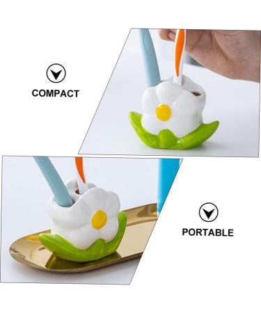 FOMIYES Tooth Brush Toothbrushes Pen Holder Pencil Holder Toothbrush Storage Holder Bathroom Toothbrush Holder Toothbrush Holder for Shower Ceramics Child White Counter Rack - Buy Online on GoSupps.com