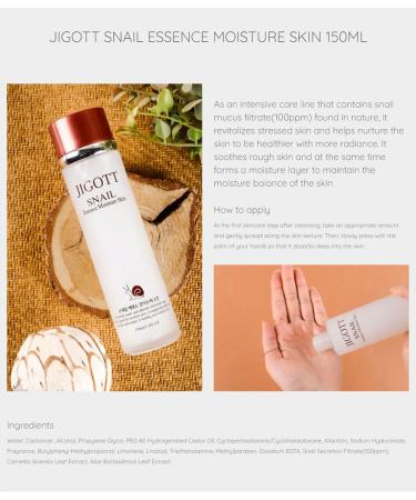 Snail Essence Moisture Skin Care Set - K Beauty Snail Cream Toner & Hydrating Moisturizer - Anti-Aging Formula for Radiant Skin - Buy Online on GoSupps.com