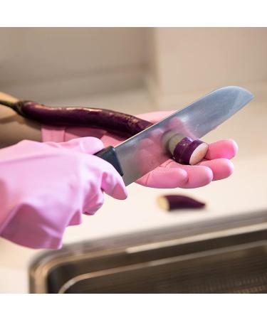 Focenat 2 Pairs Washing Up Gloves Household Cleaning Gloves Waterproof Rubber Latex Gloves Reusable Kitchen Dishcleaning Gloves Medium Size(Blue+Pink) - Buy Online on GoSupps.com