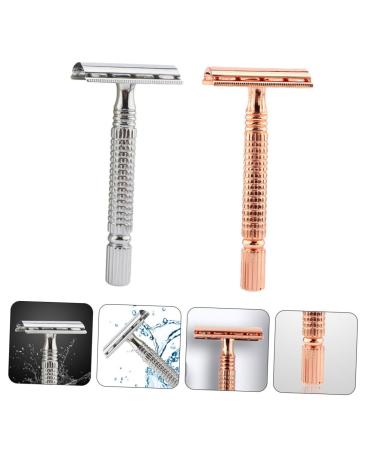 FRCOLOR Prickly Heat Old Razor Man Blade Set - 6 Pcs Double-Sided Zinc Alloy Portable Shaver for Smooth Shaving - Buy Online on GoSupps.com