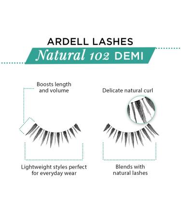 Ardell Natural Lashes False Eyelashes 102 Black Demi - 4 Pack - Buy Online on GoSupps.com