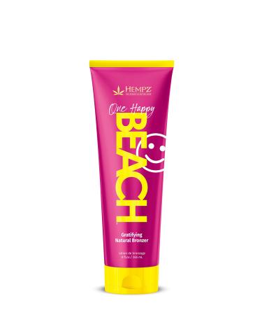 HEMPZ Tanning Lotion - One Happy Beach Gratifying Natural Bronzer - Moisturizing Self-Tanning Lotion for Tanning Beds  Beach  Sun - 9 Fluid ounces