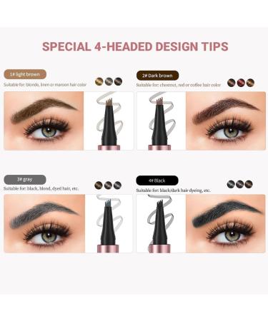 Stylo Sourcils Liquide Automatique Pointe Fourchue Longue Dur e R sistant Eau Maquillage Professionnel Naturel Marron - Buy Online on GoSupps.com