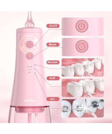 350mL Water Flosser - Cordless Dental Oral Irrigator with 6 Jet Tips 3 Modes USB Rechargeable IPX7 Waterproof - Perfect for Home & Travel (Pink - Buy Online on GoSupps.com