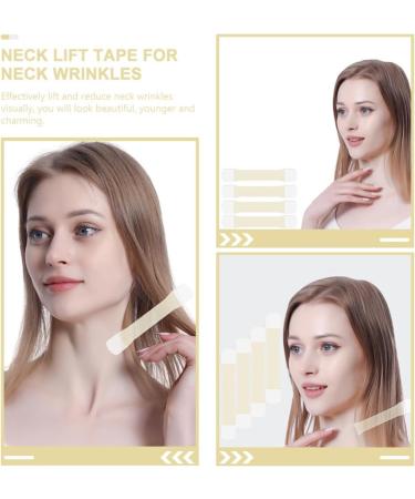 EXCEART Neck Lifting Tape 4PCS Instant Neck Facial Lifting Stickers Bands Adhesive Neck Lift Patch for Double Chin Jowls A As Shown a - Buy Online on GoSupps.com