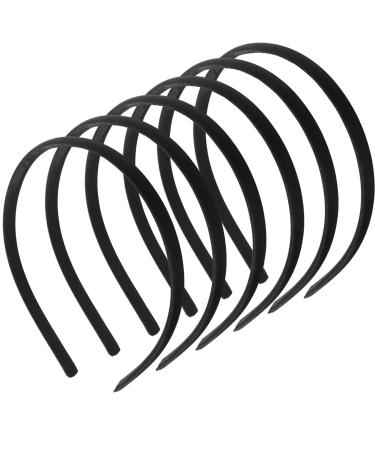 Topkids Accessories 6 x thin satin hair straps hair ripe girl women school colorful wedding holiday festival bride adults 1 cm 0.39 inches (black)