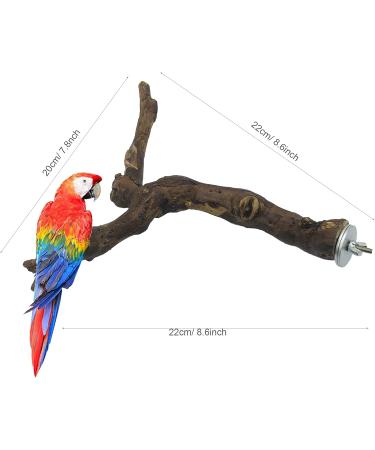 Allazon 4-Piece Bird Toys Set - Natural Wood Seat Rods & Grape Stick Swing for Parrots - Best Bird Play Accessories - Buy Online on GoSupps.com