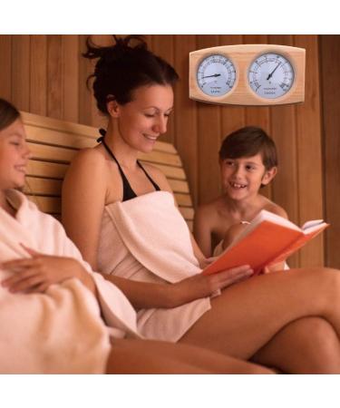 High-Quality 20-120 C Sauna Thermometer Hygrometer - Wooden Climate Measurement Tool for Sauna Rooms - Buy Online on GoSupps.com