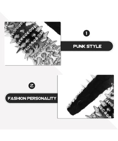 DEARMAMY Spiked Headband Punk Style Rivet Headband Women Headwear Party Hair Hoop - Buy Online on GoSupps.com