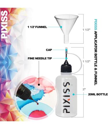 Jacquard Pinata Blanco and Mantilla Black Bundle - 4-Ounce Bottles with Needle Tip Applicators, Refill Bottles, and Funnel - Ideal for Yupo and Resin Art - Buy Online on GoSupps.com