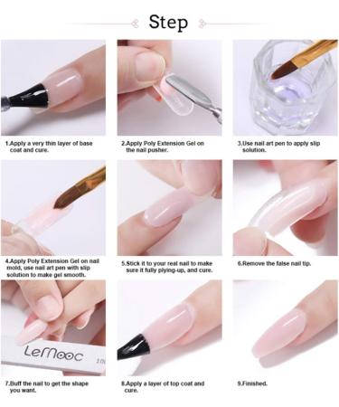 45ml Nail Extension Gel - Quick Polygel Slip Solution for DIY Nail Art | Liquid Gel Builder - Buy Online on GoSupps.com