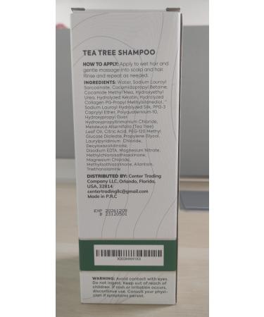 Tea Tree Oil Shampoo - Sulfate & Paraben Free Collagen & Keratin Enriched - Anti-Dandruff Ideal for Oily Hair Salon Quality Treatment for Men & Women - Buy Online on GoSupps.com