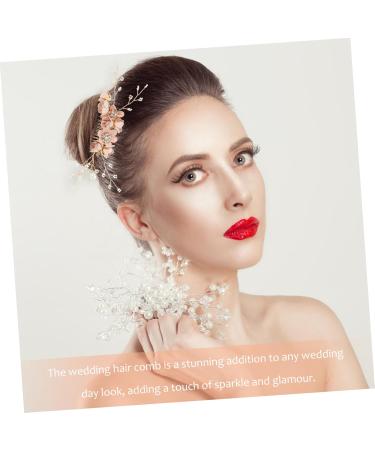 WOFASHPURET Flower Hair Comb Women's Hair Clips Hair Barrette for Women Decor Tiara Fairy Jewelry for Women Rhinestone Hair Accessories Side Hair Comb Hair Styling Accessories Small and Fresh - Buy Online on GoSupps.com