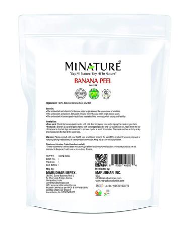 Mi Nature Banana Peel Powder 227g - For Skin & Hair Care | 100% Pure Peel Powder - Buy Online on GoSupps.com