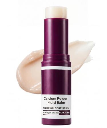 Glopink Calcium Multi Balm Stick for Eyes Face & Neck Collagen-Infused Moisturizing Balm Firming Hydrating & Skin Barrier Care for All Skin Types (1 PACK)