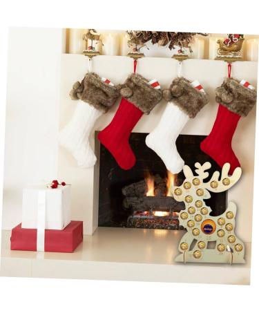 OFFSCH 1pc Xmas Advent Calendar Christmas DIY Advent Calendar Holiday Xmas Chocolate Rack Ornaments Wooden - Buy Online on GoSupps.com