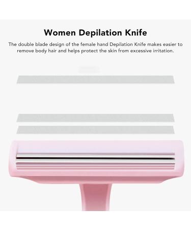 Deproxy Knife for Women - Portable Armpit Hair Razor with 2 Replacement Blades | Safe & Simple Depilatory Tool - Buy Online on GoSupps.com