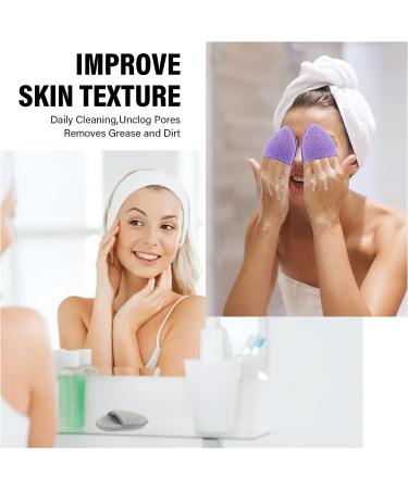 20 Pcs Reusable Facial Exfoliating Sponges for Deep Cleansing - Teardrop Shape Puff Style Exfoliating Pads for Removing Blackheads and Makeup | Women's Skin Care Solution - Buy Online on GoSupps.com