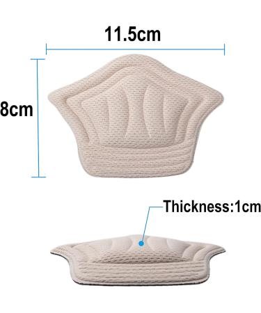 Oluksk Heel Cushions - Self-Adhesive Foot Care Pillows for Oversized Shoes (Khaki 10mm 2 Pairs) | Comfort & Protection - Buy Online on GoSupps.com