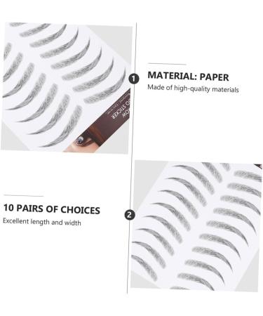 Beavorty 3 Sheets Waterproof Eyebrow Stickers Make up Kit False Eyebrows Sticker Eyebrow Stencils 4d Hair - Buy Online on GoSupps.com