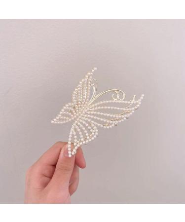 Butterfly Pearl Hairpin Grab Clip Hairpin Shark Clip Ladies Girl All-Match Hair Accessories 03 (Color : 3) - Buy Online on GoSupps.com