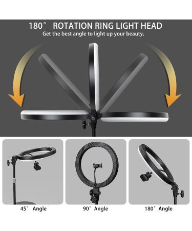 10.5'' Desktop Ring Light with Stand and Phone Holder - Perfect for Zoom Meetings and Video Calls - Ideal for Makeup, Recording, Streaming - Black - Buy Online on GoSupps.com