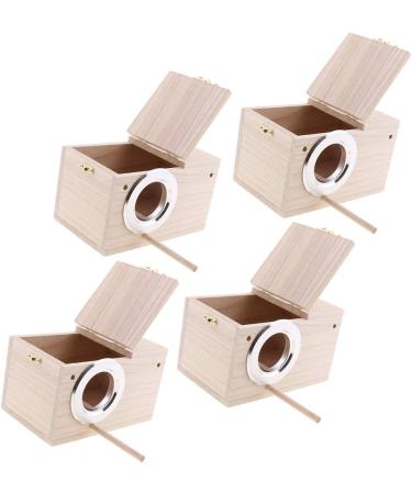 joyMerit 4Pcs Budgie Nest Box Breeding Boxes Aviary Bird Nesting With Stick - Buy Online on GoSupps.com