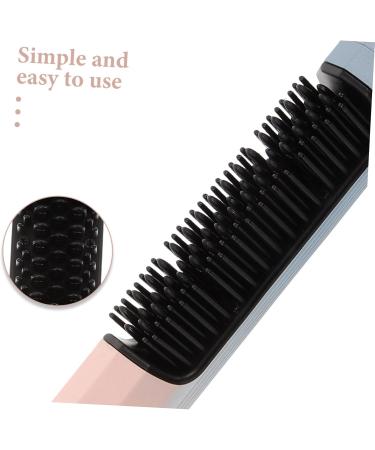 NOLITOY Heated Hair Straightener Brush - Dual Purpose Straightening Comb & Curls - Portable USB Charge - Purple Nylon Hair Tool for Effortless Styling - Buy Online on GoSupps.com
