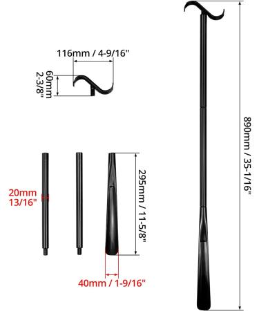 Buy QWORK Long Handle Shoe Horn (88 cm / 35 inches) | Perfect for Socks Shoes Pants & Tops - International Shipping Available - Buy Online on GoSupps.com